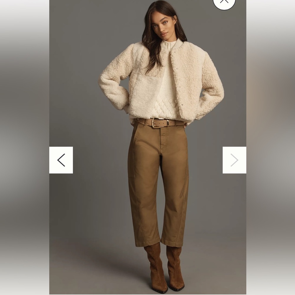Anthropologie DH New York Sherpa-Fleece Bomber Jacket - Picture 5 of 16